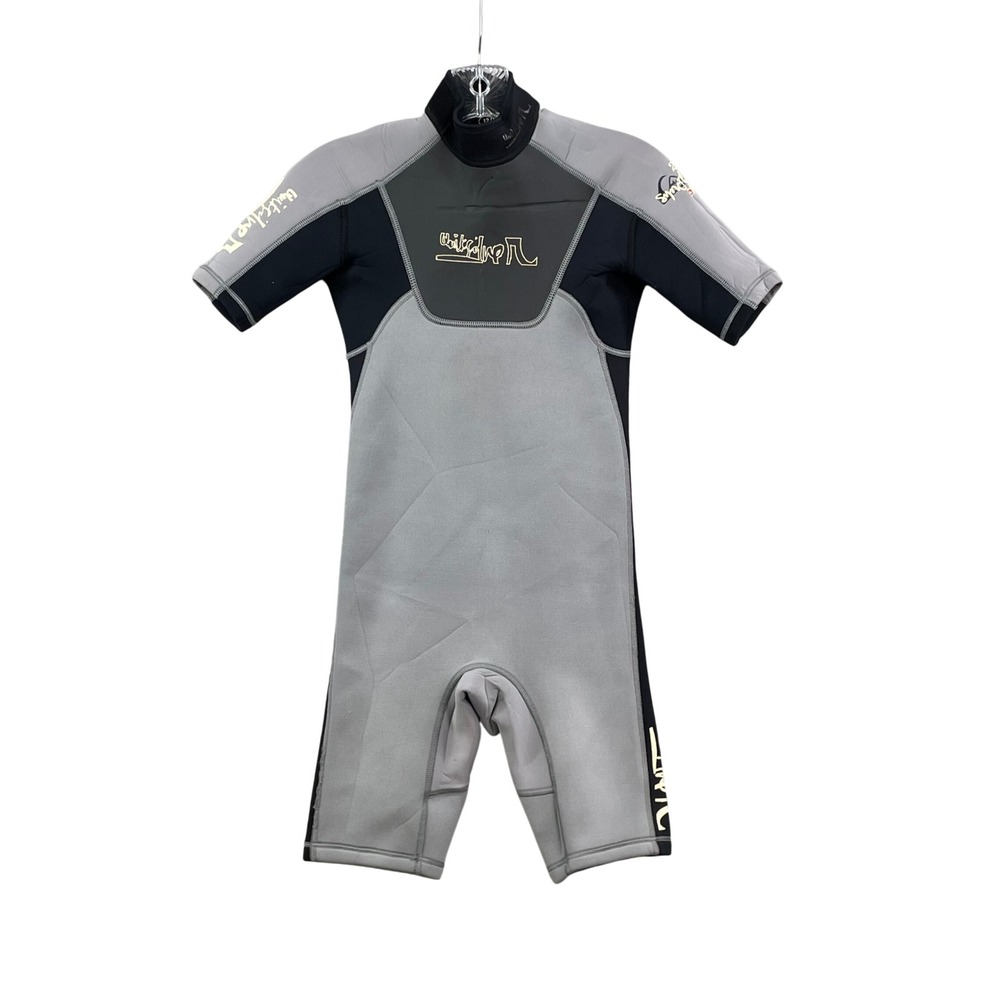 Quiksilver Wetsuit Kids 2 Grey Syncro 12 Short Sleeve Springsuit Neoprene Surf